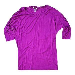 Peter Nygard Womens Medium 3/4 Sleeve Pink Rayon Long Tunic